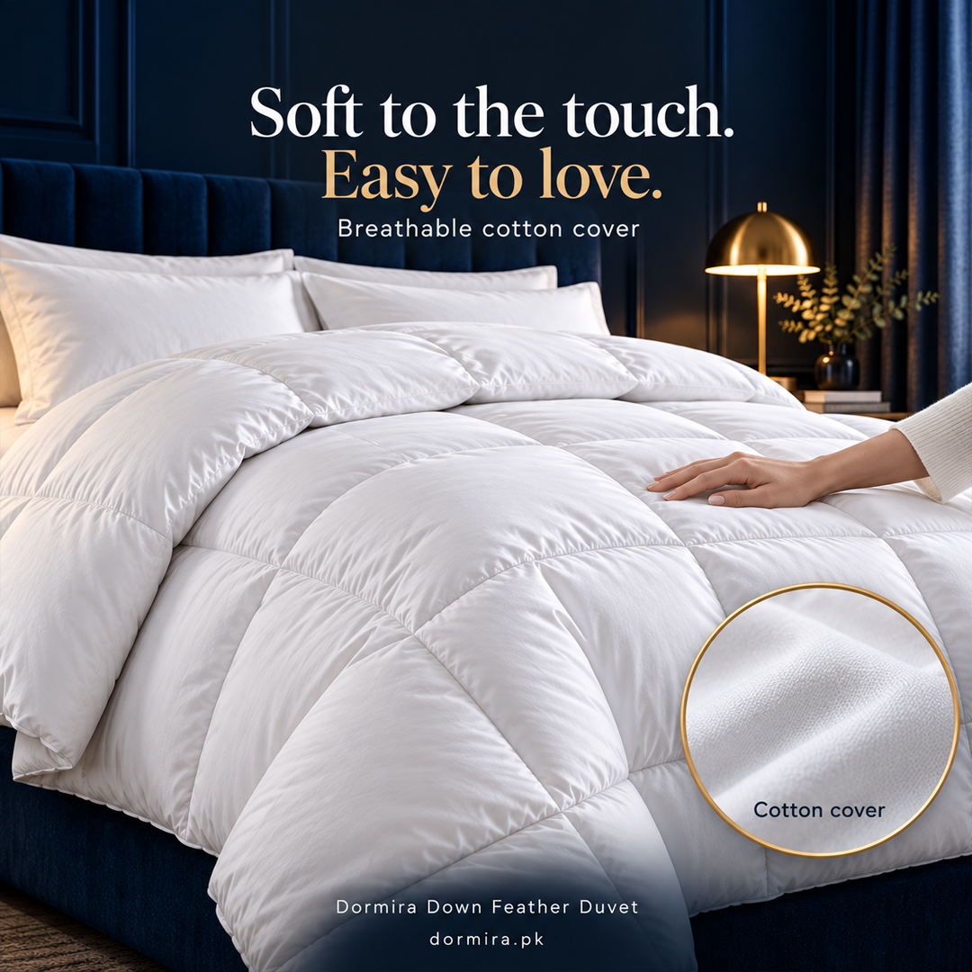 Dormira™ Down Feather Duvet – Luxury All-Season Warm & Lightweight Comforter