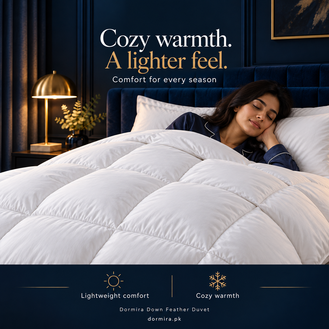 Dormira™ Down Feather Duvet – Luxury All-Season Warm & Lightweight Comforter