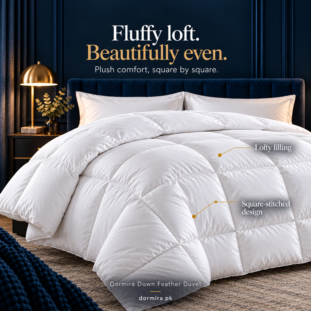 Dormira™ Down Feather Duvet – Luxury All-Season Warm & Lightweight Comforter