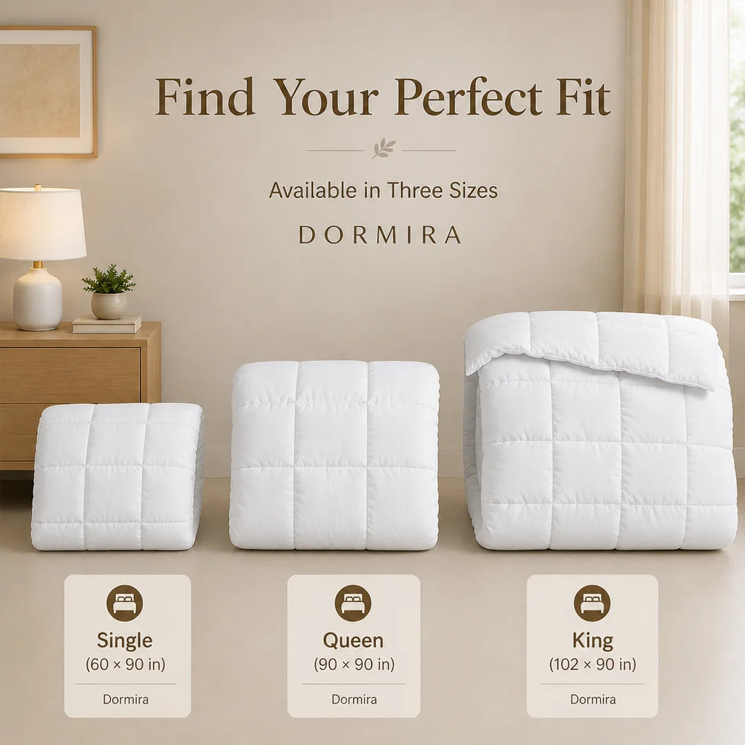 Dormira™ Down Feather Duvet – Luxury All-Season Warm & Lightweight Comforter