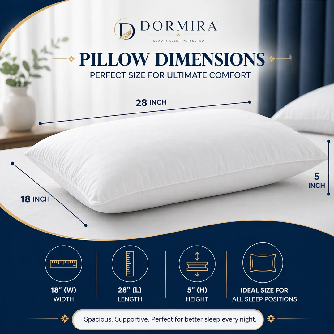 Dormira™ MicroFiber Pillow | Neck Support, Soft Comfort & Everyday Luxury Sleep